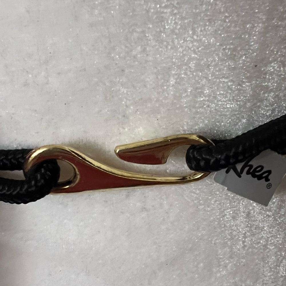 Vintage Rhea braided stretch belt gold & black with beads NWT - Picture 3 of 6